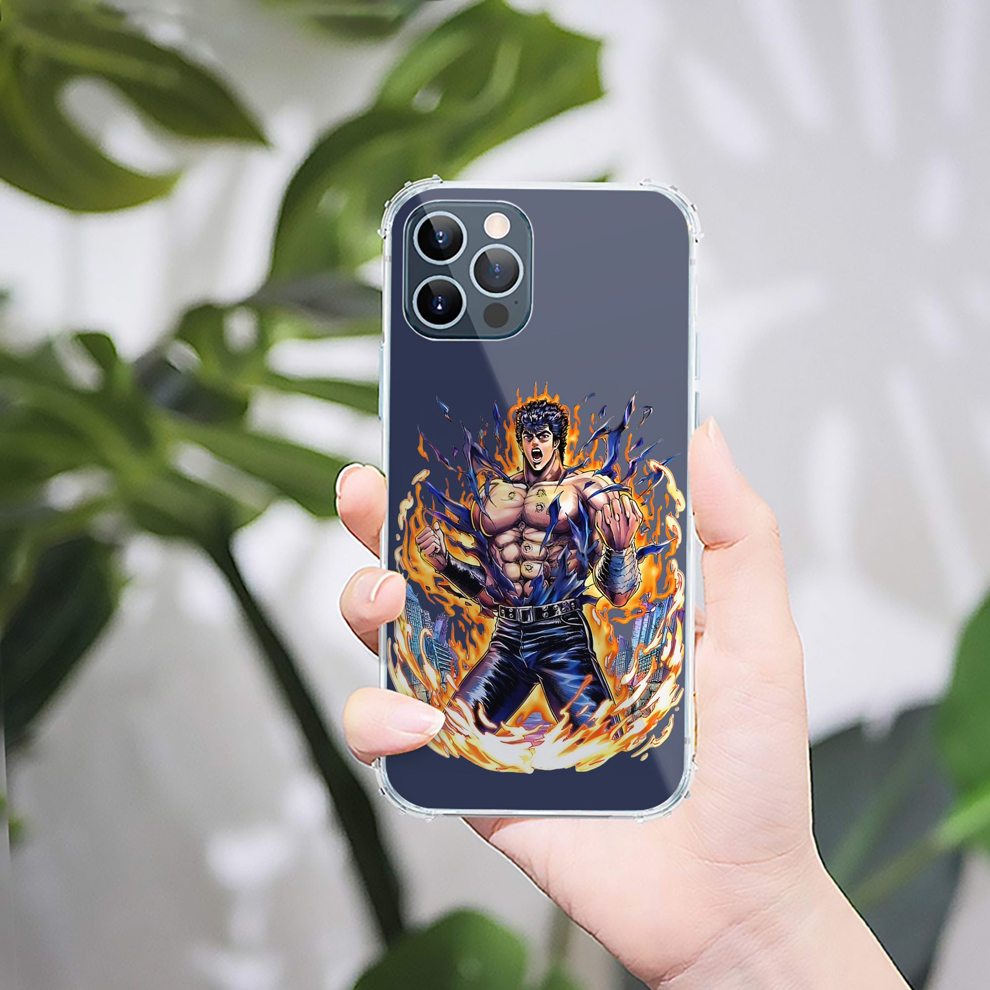 （画像用） 北斗の拳 Fist of the North Star 【iPhone 12シリーズ対応】透明スマホケース（クリアソフトケース）